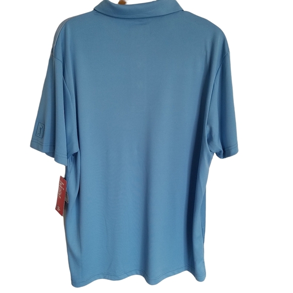 NWT PGA Tour PRO Series Golf Shirt Size XL Blue Palm Tree Print - Picture 2 of 9